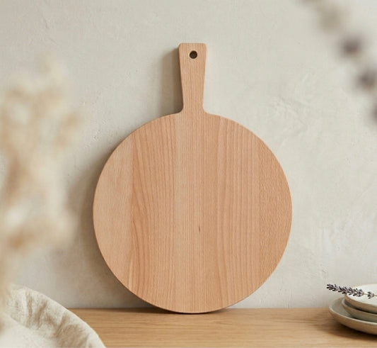 Servier- und Holzschneidebrett, Buche Ø 29 cm