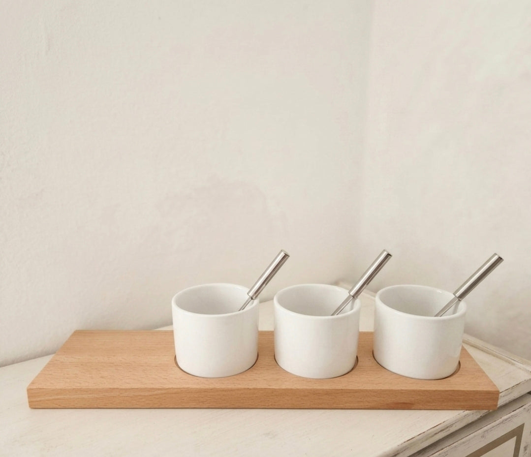 Apéro Trio - Set, klein Buche 40 x 11 x 2 cm